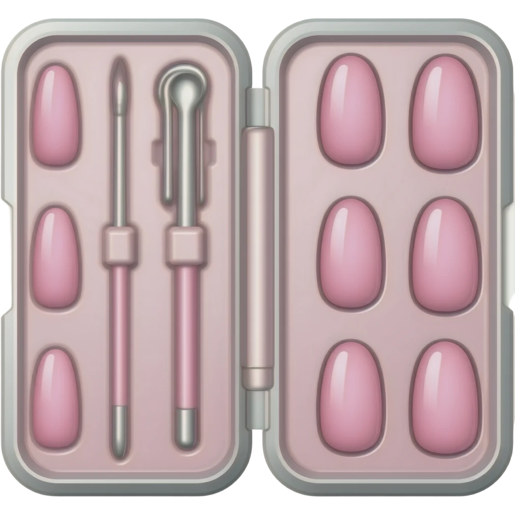 Nail set pink emoji