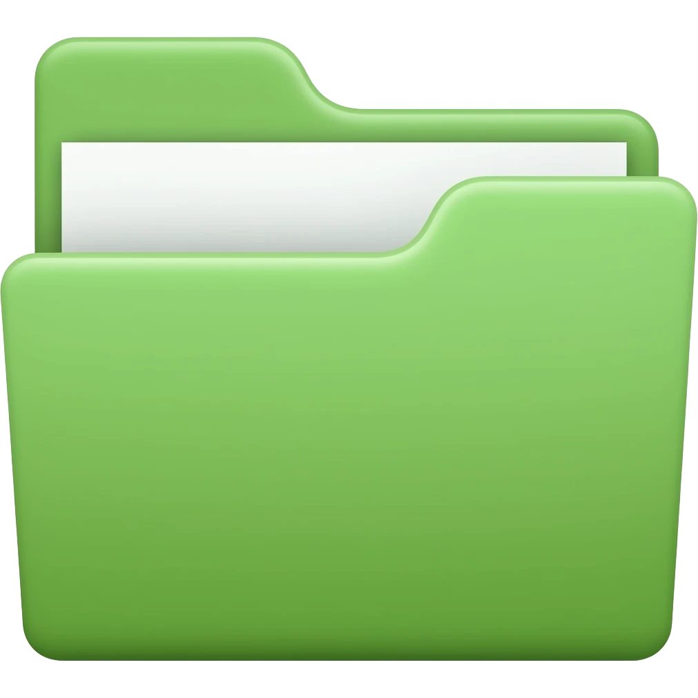 Green paper A4 file emoji
