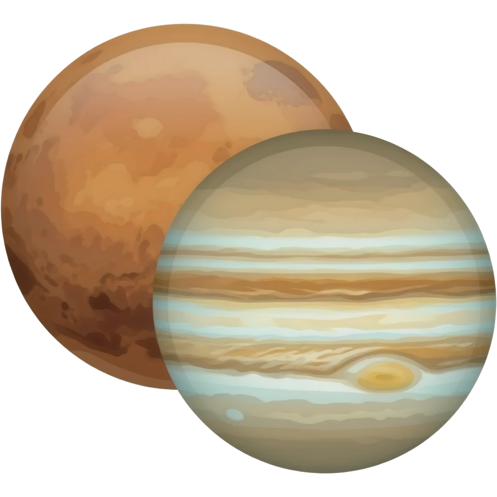 Mars planet e júpiter emoji