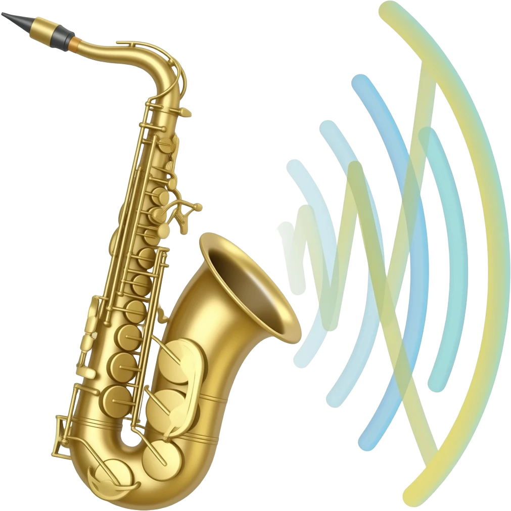 saxophone getting louder emoji