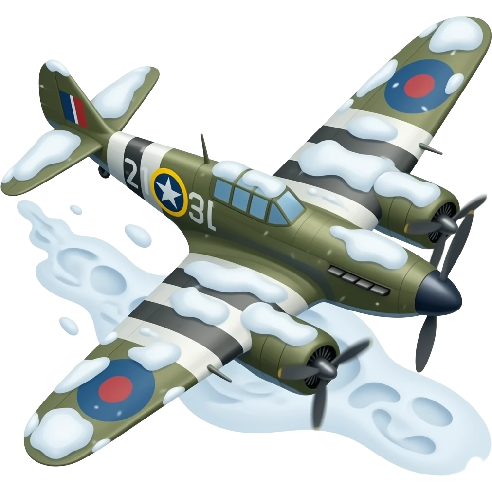 WW2 winter airplane emoji