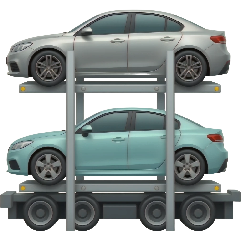 Autorack Car Train emoji