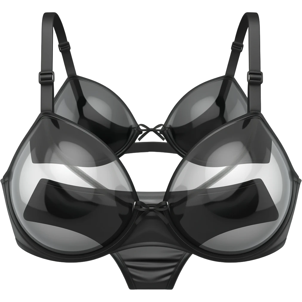 Black bra and black underwear emoji