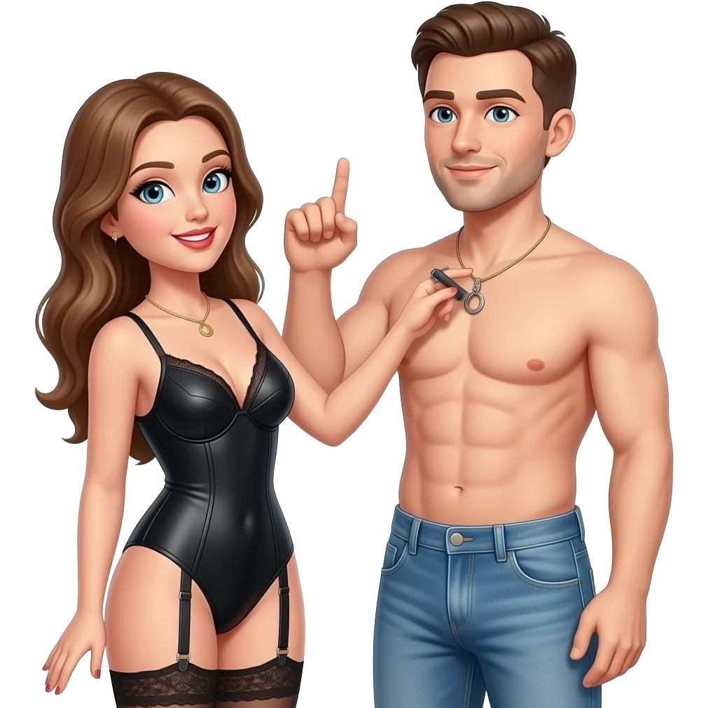 Femdom's pegging a male emoji