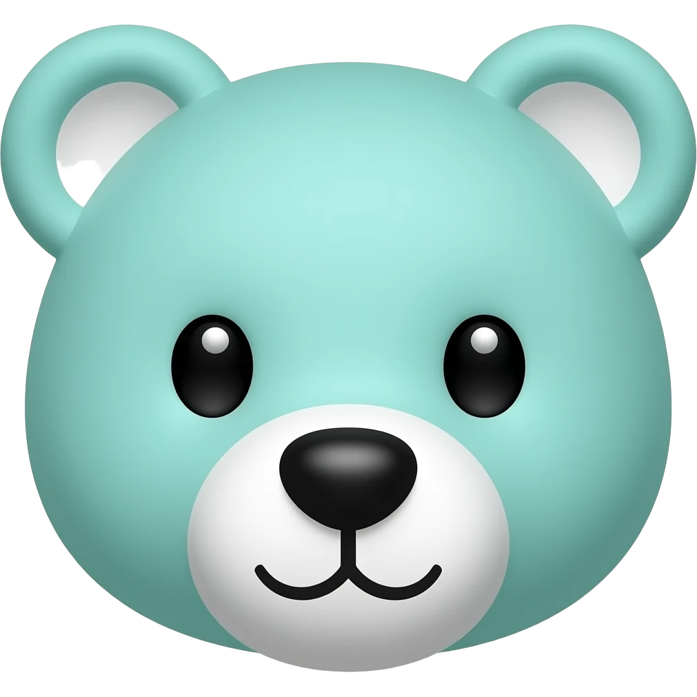 Mint teddy buggy front view emoji