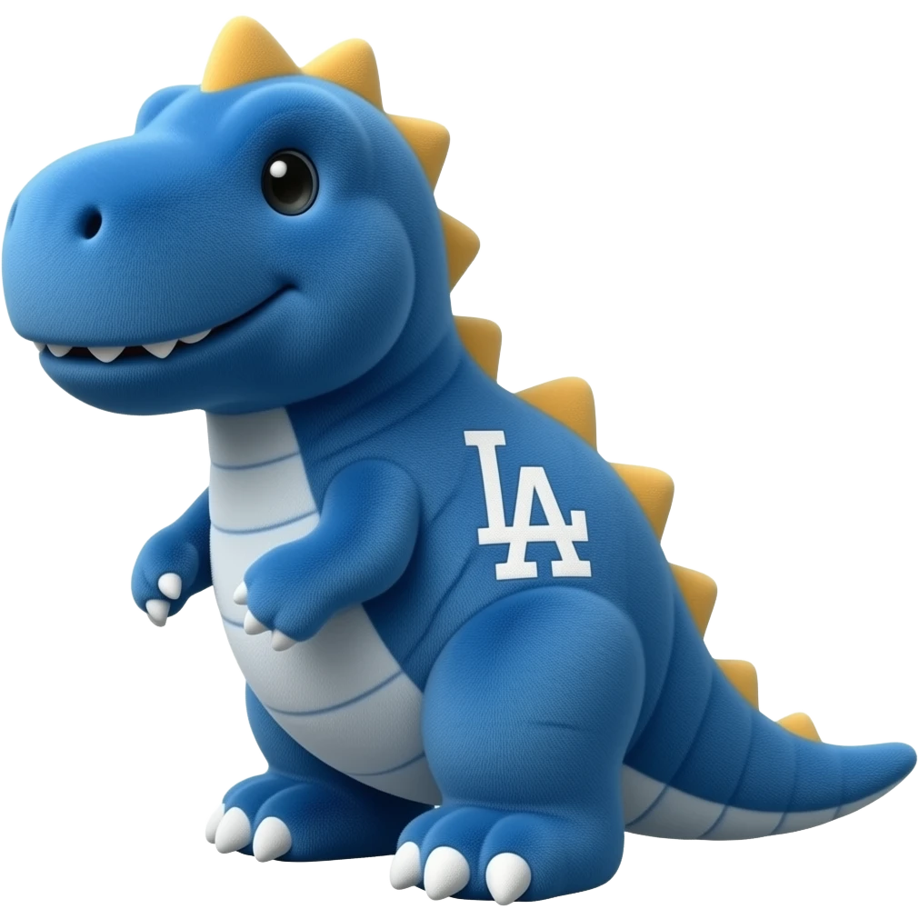 dodgers LA logo blue dinosaur plushie emoji