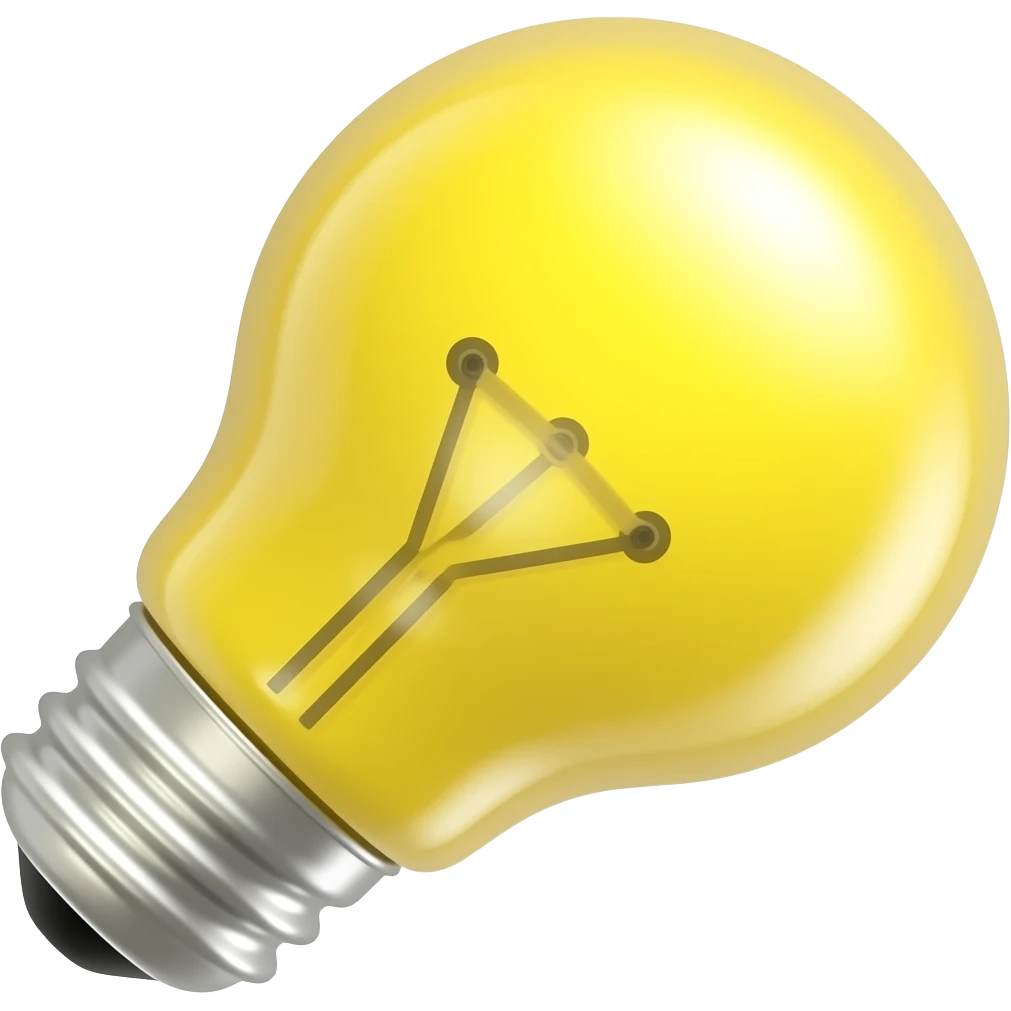Bombillo amarillo emoji