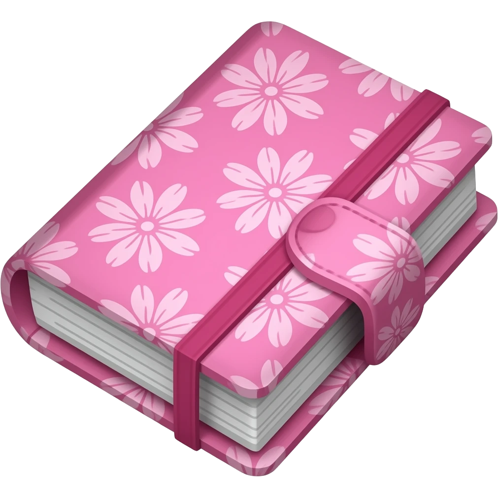 pink planner emoji