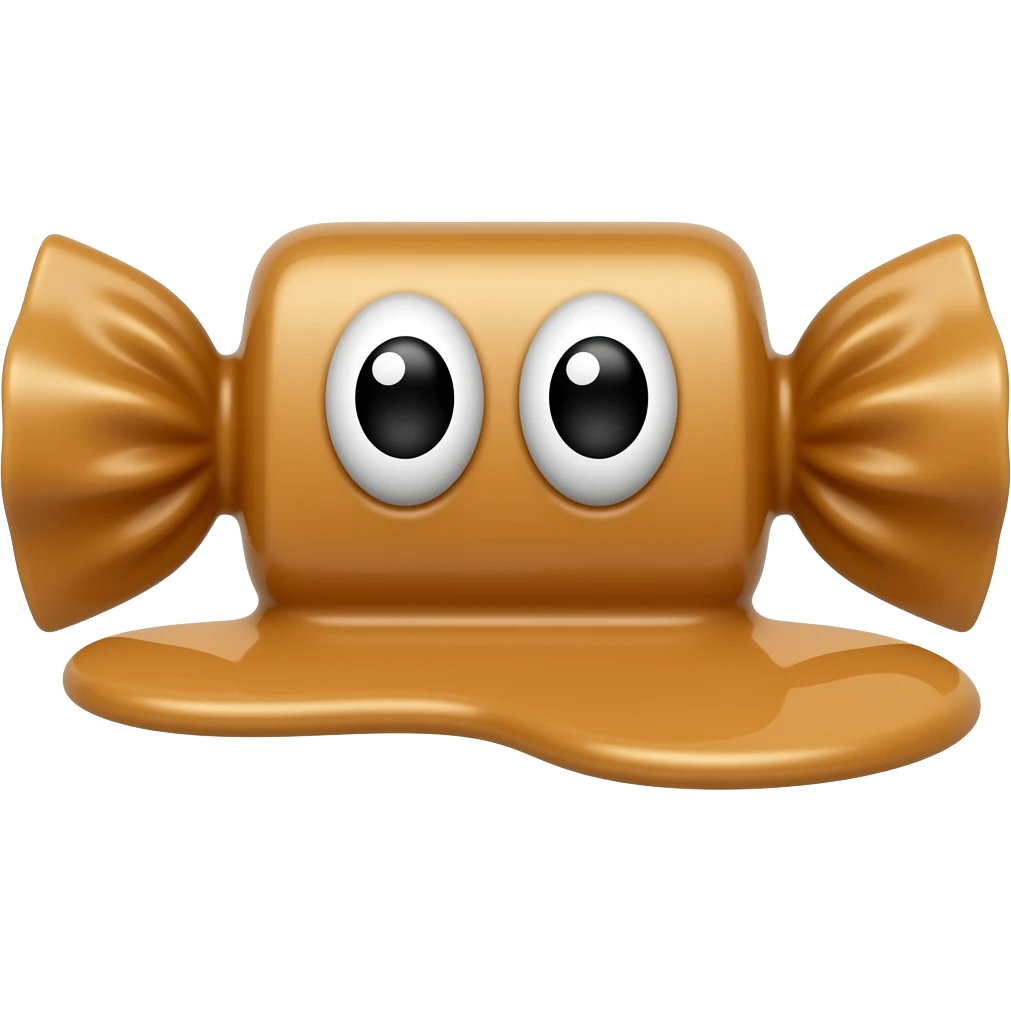 caramel with eyes emoji