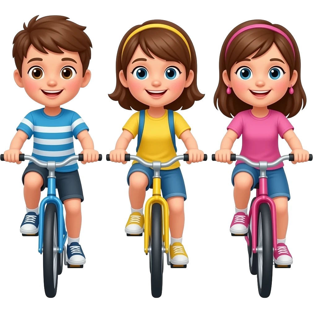 2 парней и 2 девушек катаются на велосипедах emoji