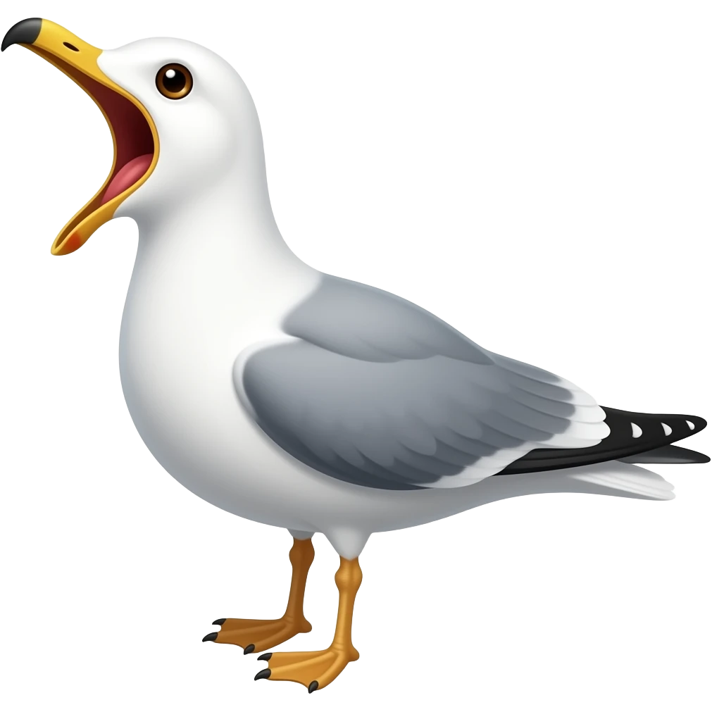 кричащая чайка emoji