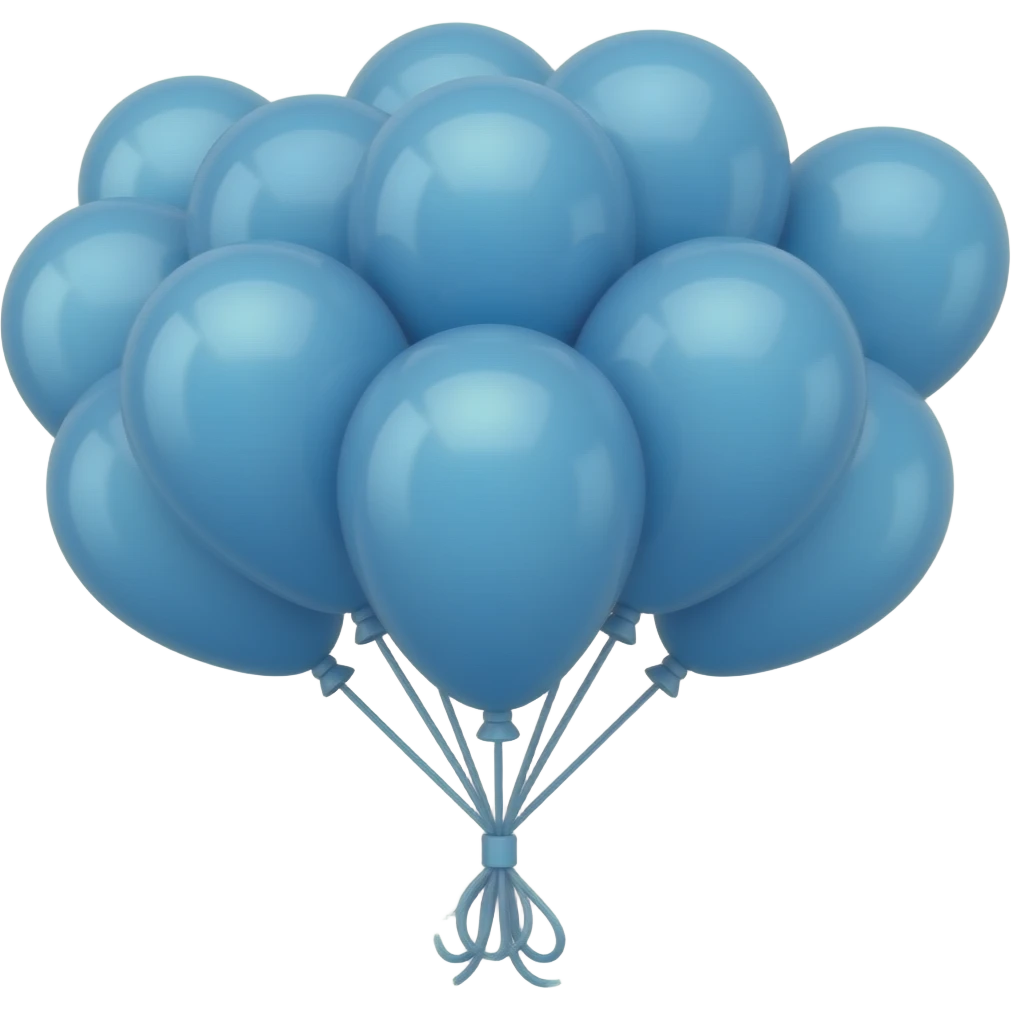 blue birthday balloons emoji