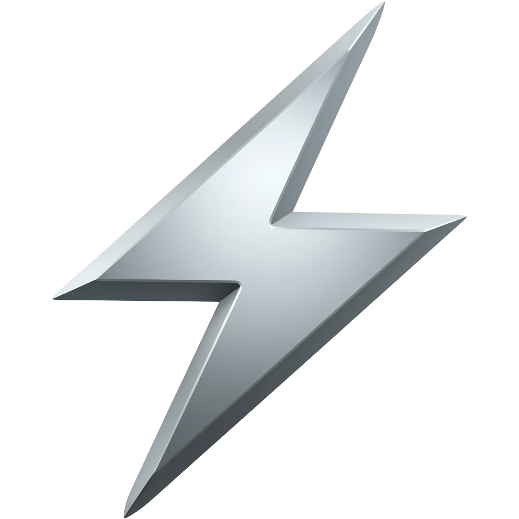 Silver lightning bolt emoji