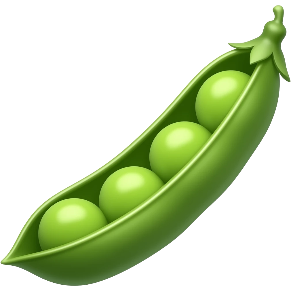 A singular pea emoji