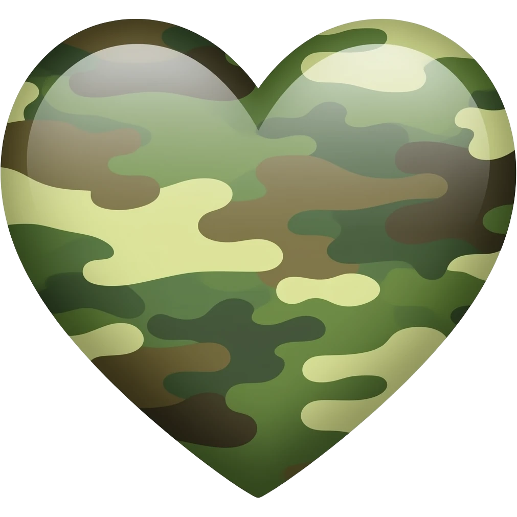 camo heart emoji