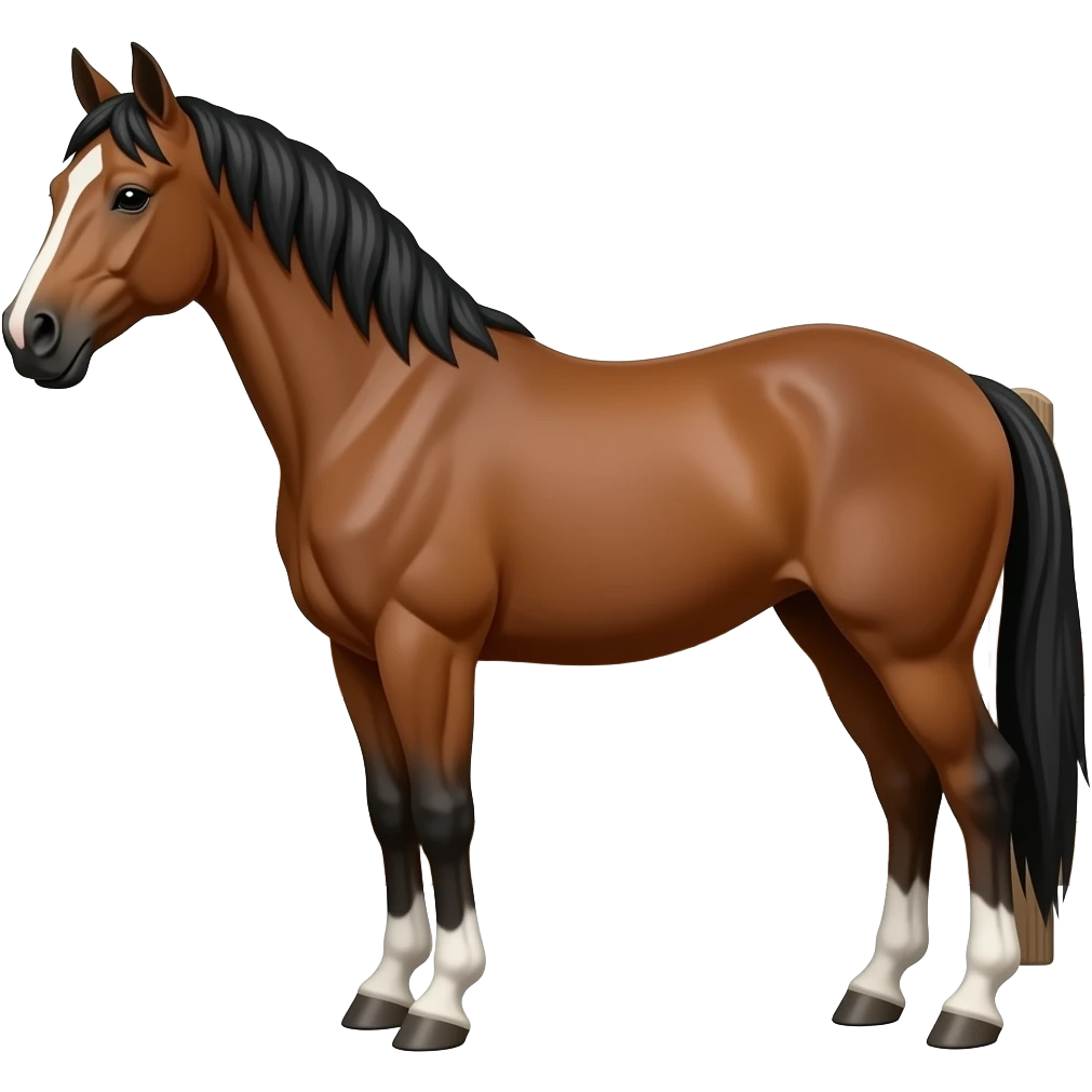 The horse is at the Big paddock fance. emoji