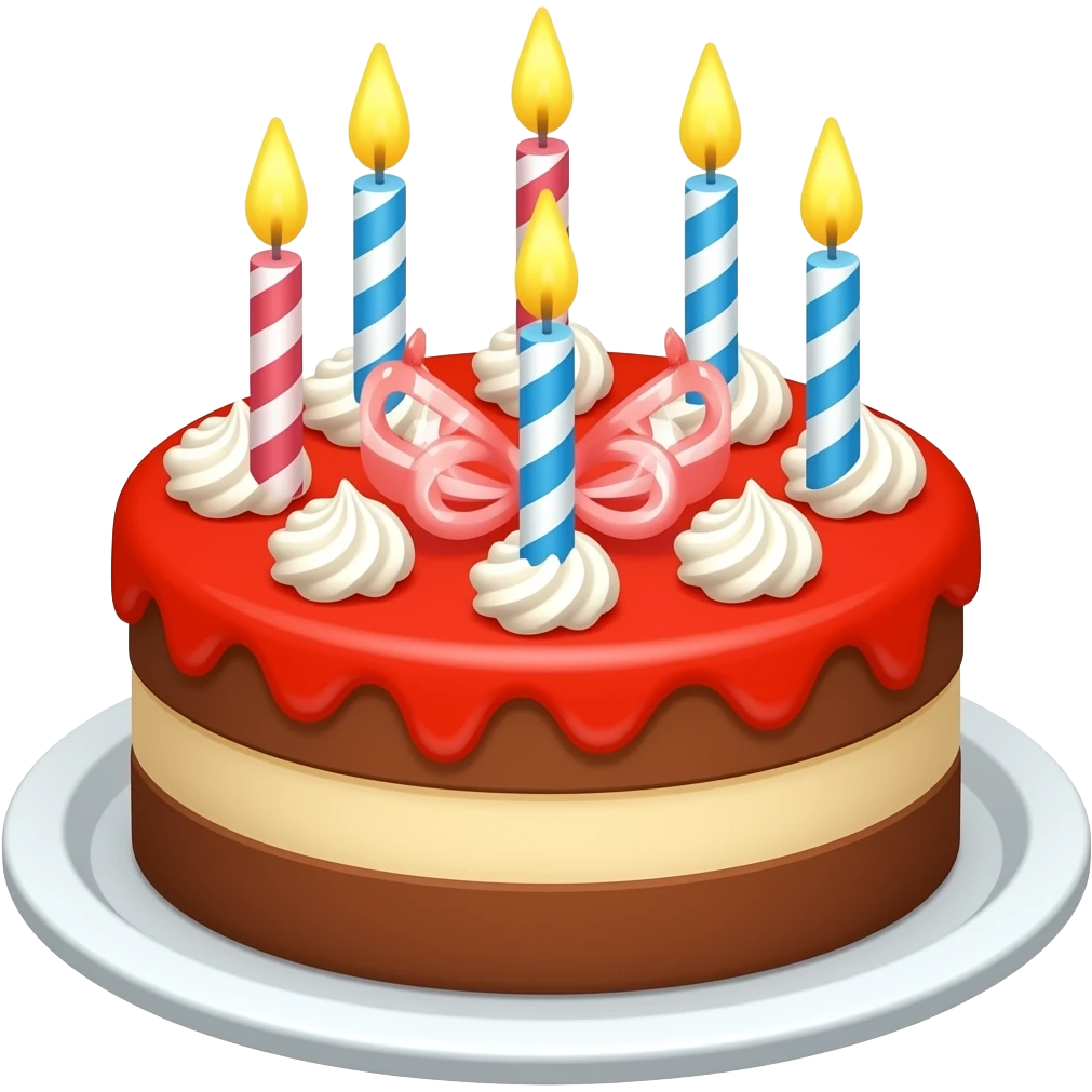 Red birthday emoji