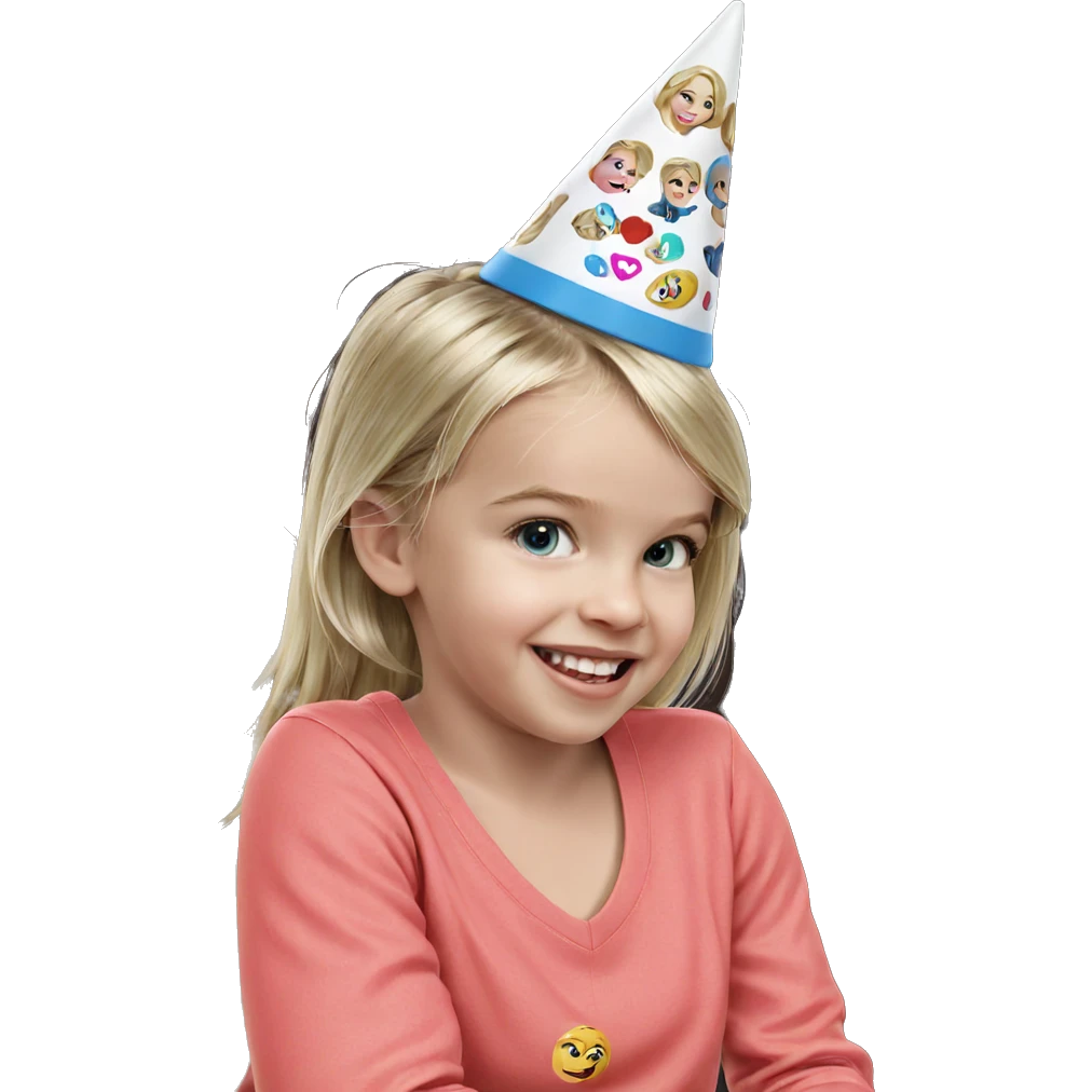 smiling blonde girl portrait emoji