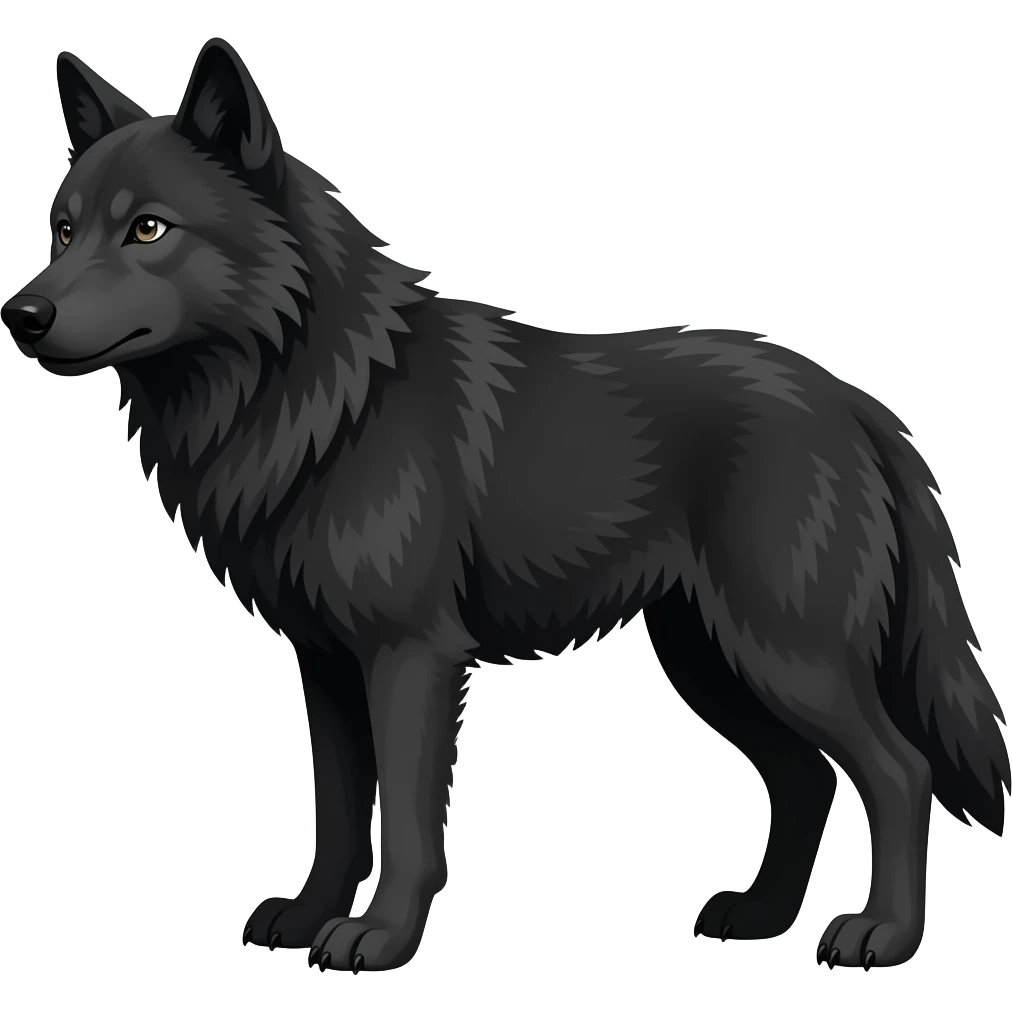 black wolf emoji