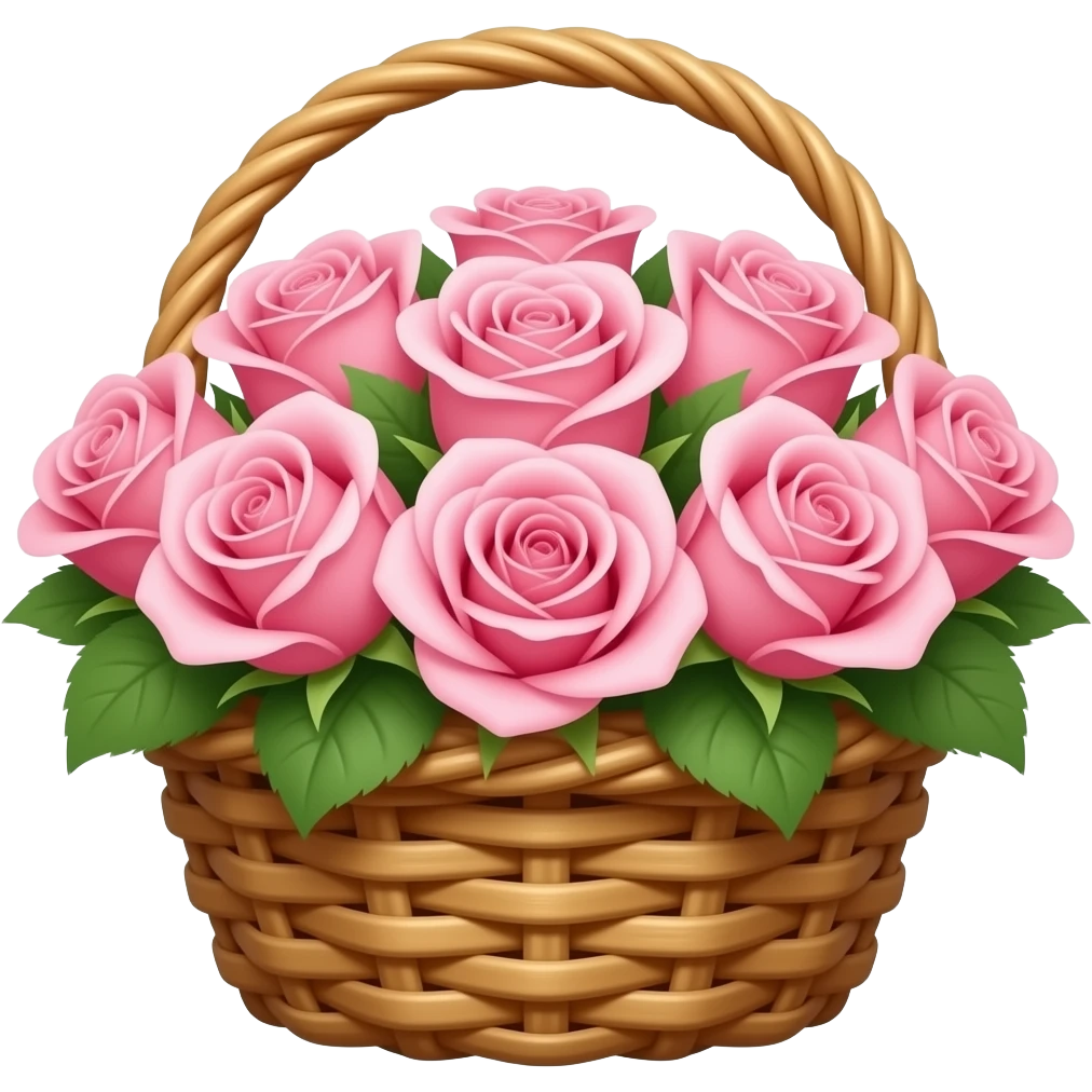Большая корзина цветов розы emoji