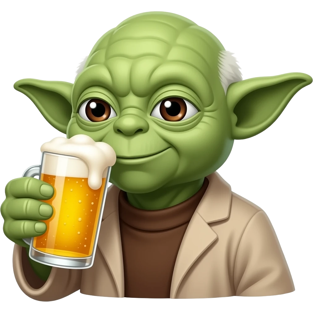 Yoda qui boit une bierre emoji