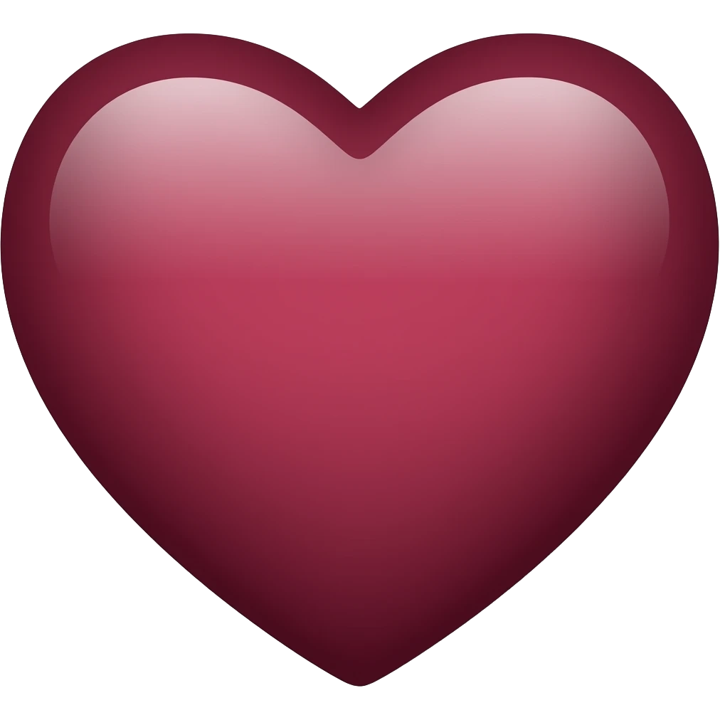 Corazón granate emoji