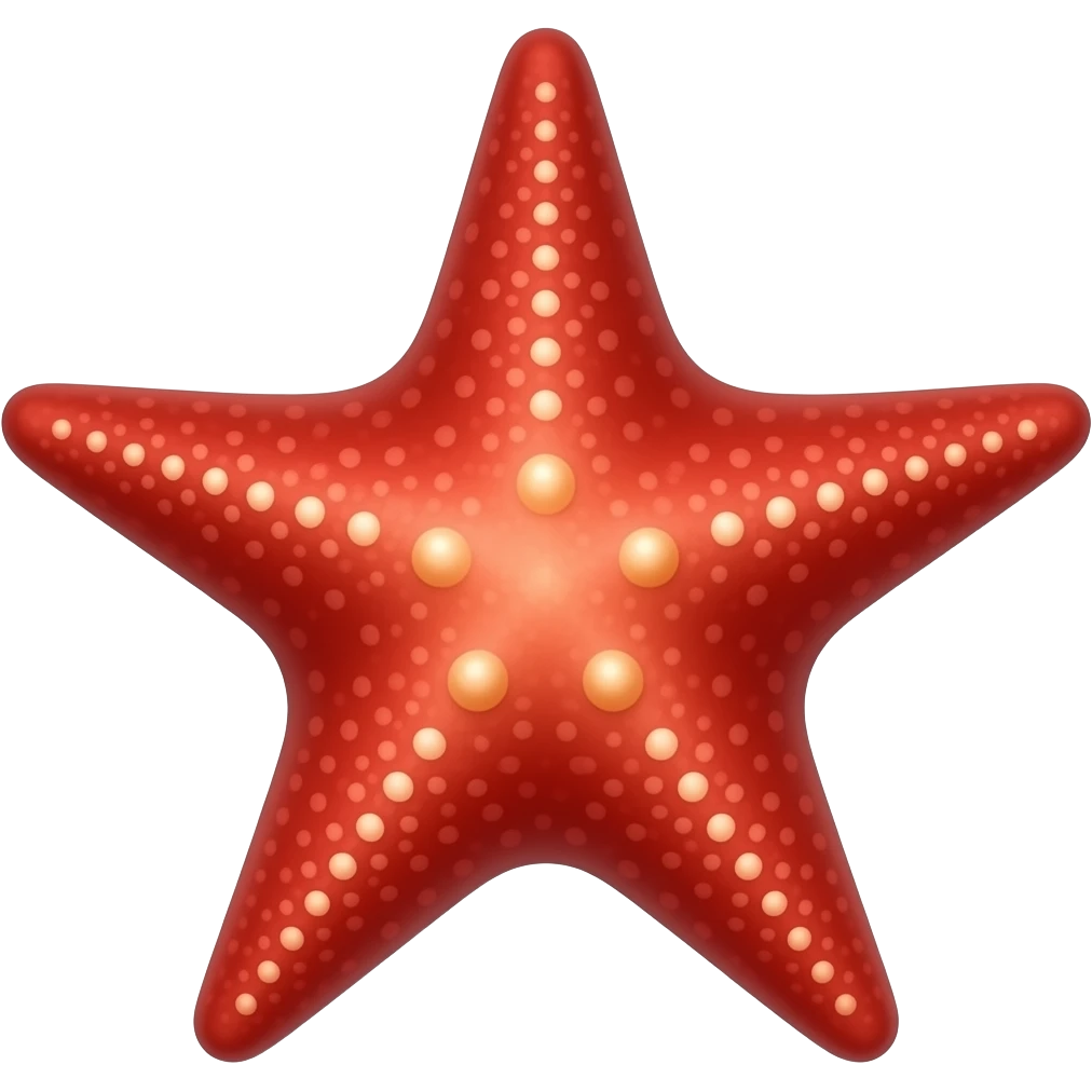 ستاره دریایی قرمز رنگ emoji