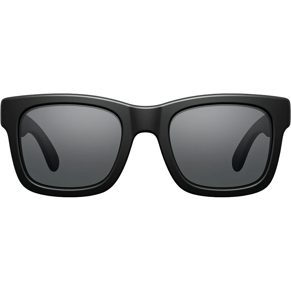 large square black sunglasses black sunglasses emoji