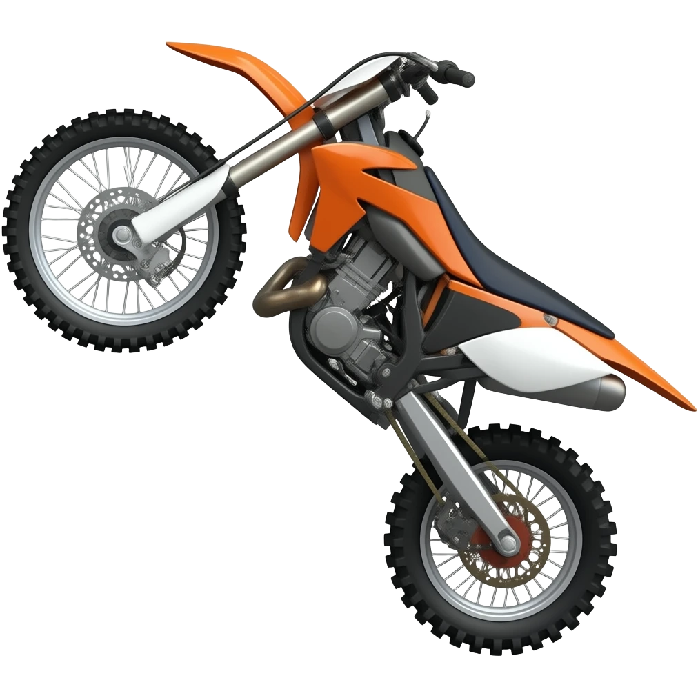 Orange Dirt bike wheelie emoji