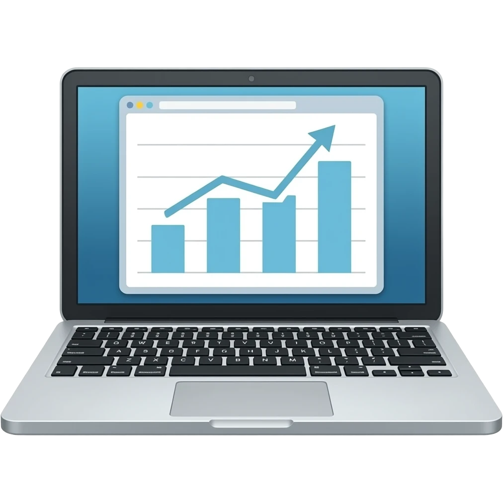 presentation design slide on laptop emoji