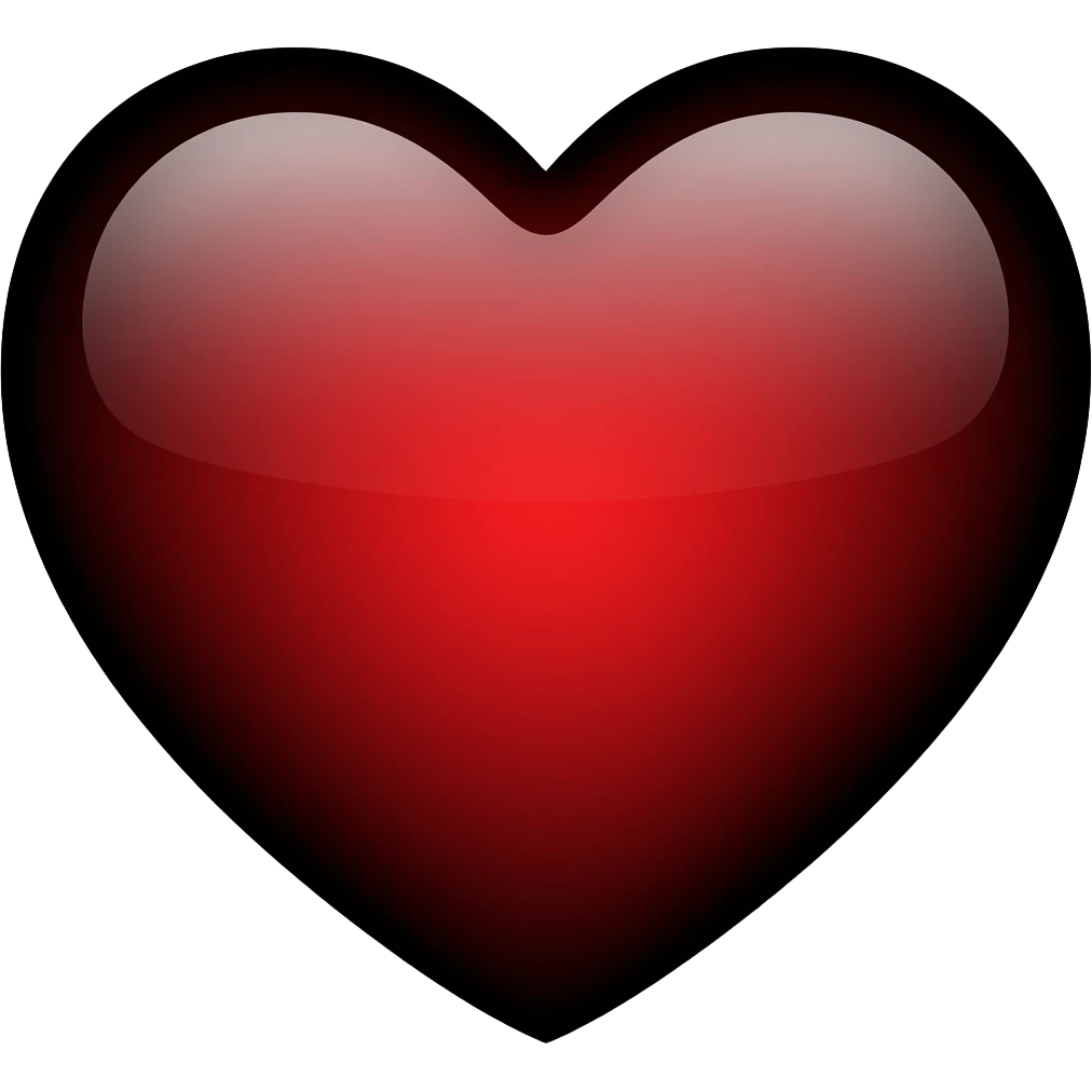 a stripe black and red heart emoji in gif emoji