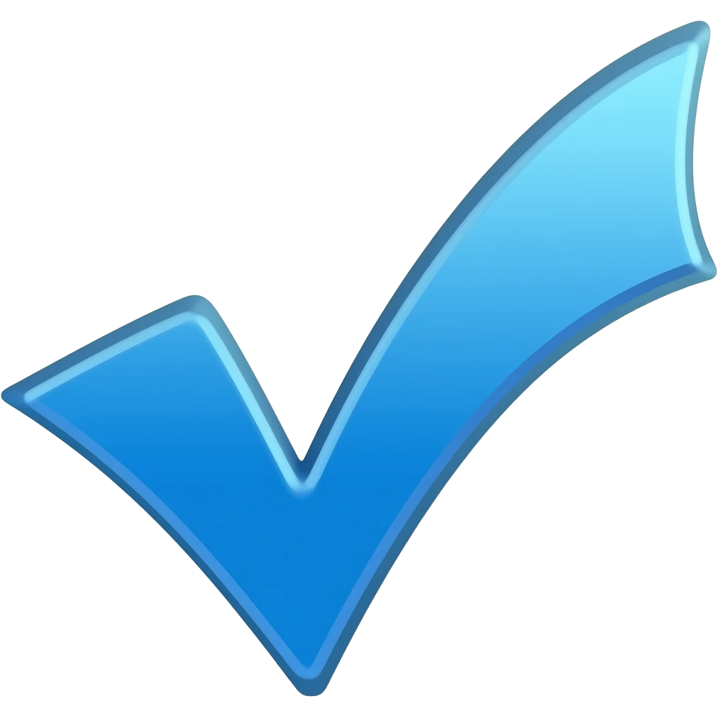 Blue Check Mark emoji | AI Emoji Generator