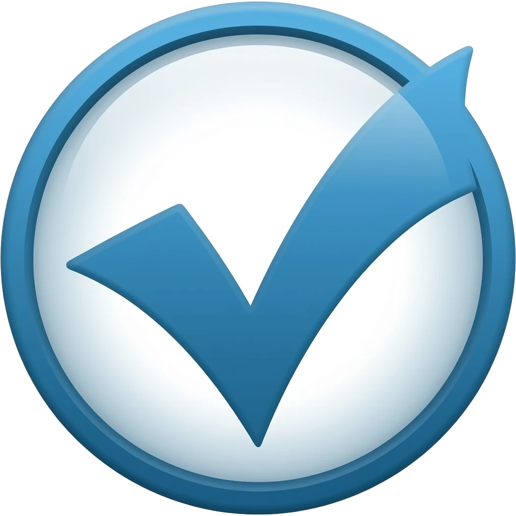 Blue verified logo emoji