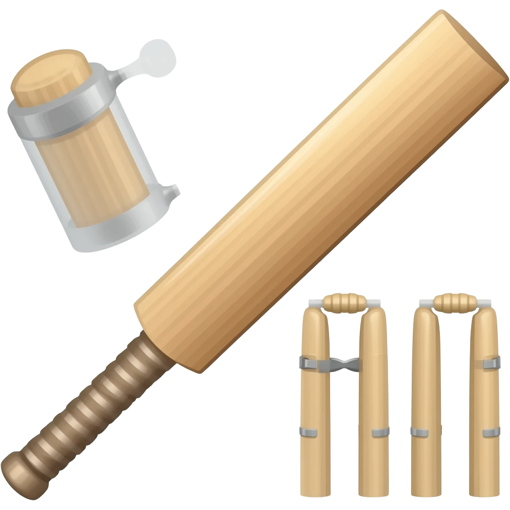 Cricket bat emoji