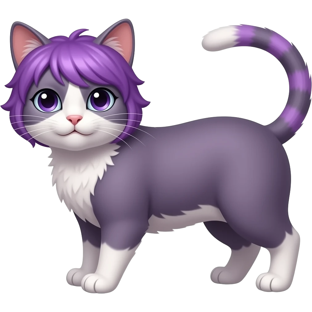 Purple haired pussy emoji emoji