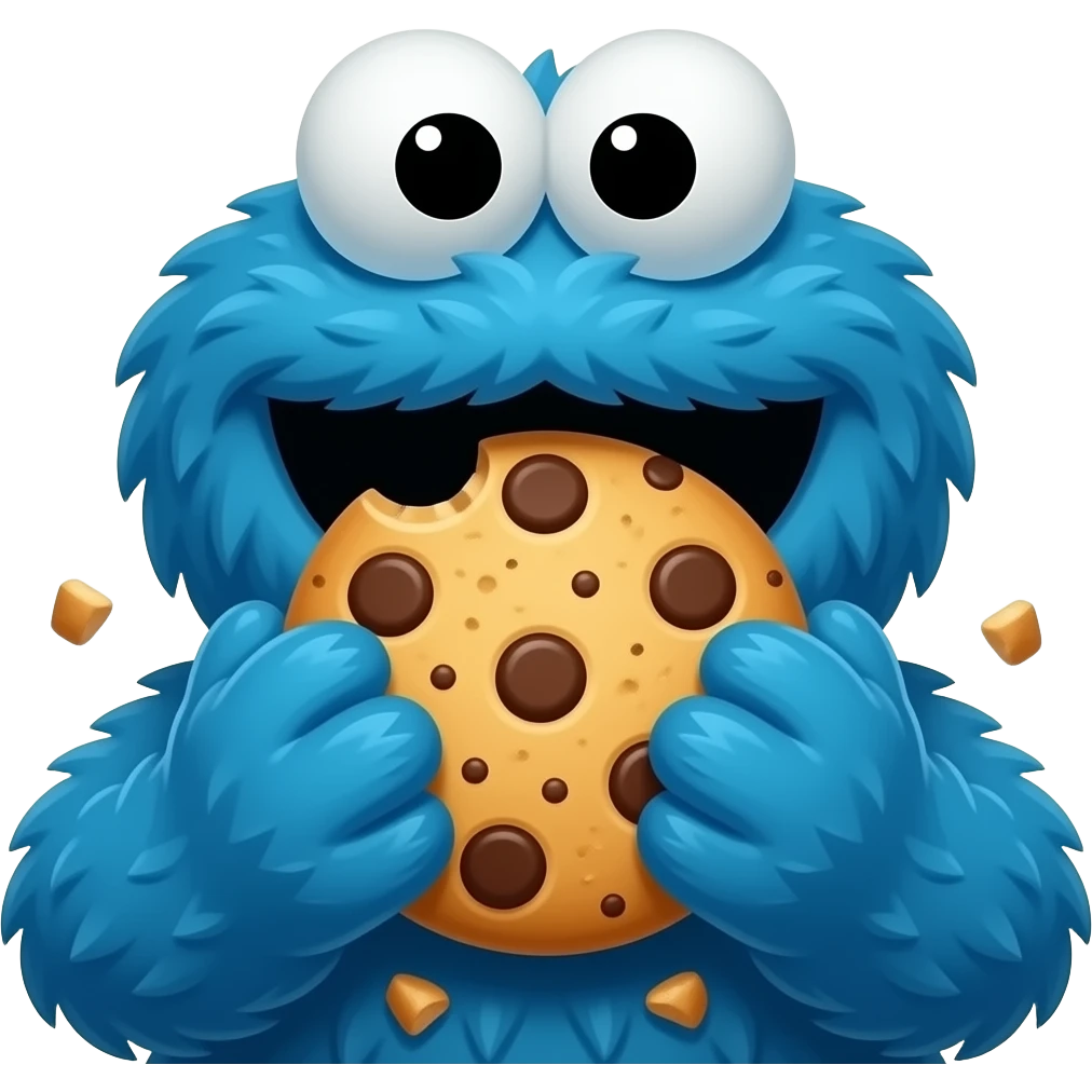 cookie monster stack bite crumbs emoji