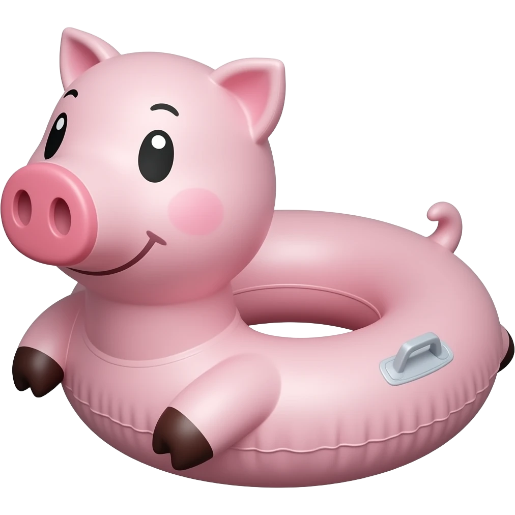inflatable pig float ring emoji