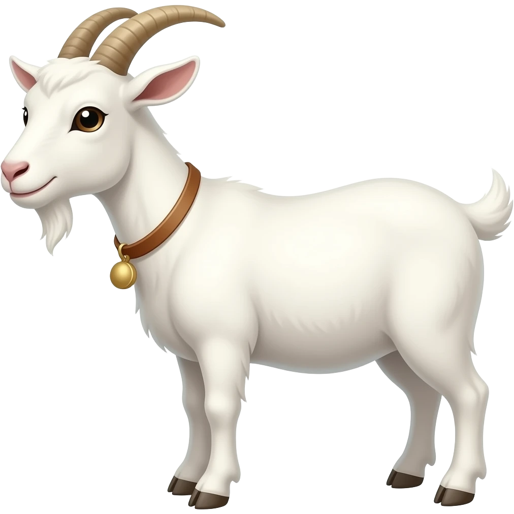 Do a white goat emoji