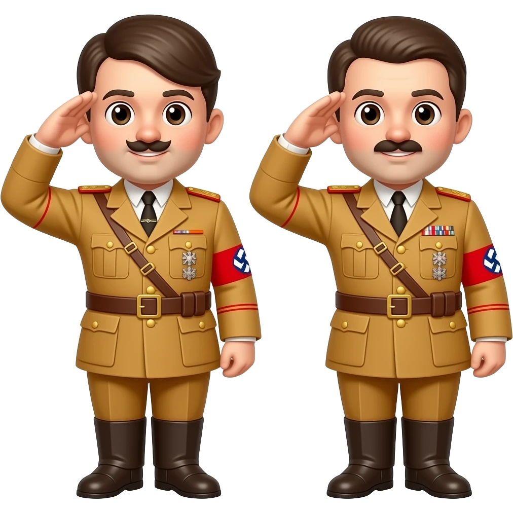 Hitler and staling saluting emoji