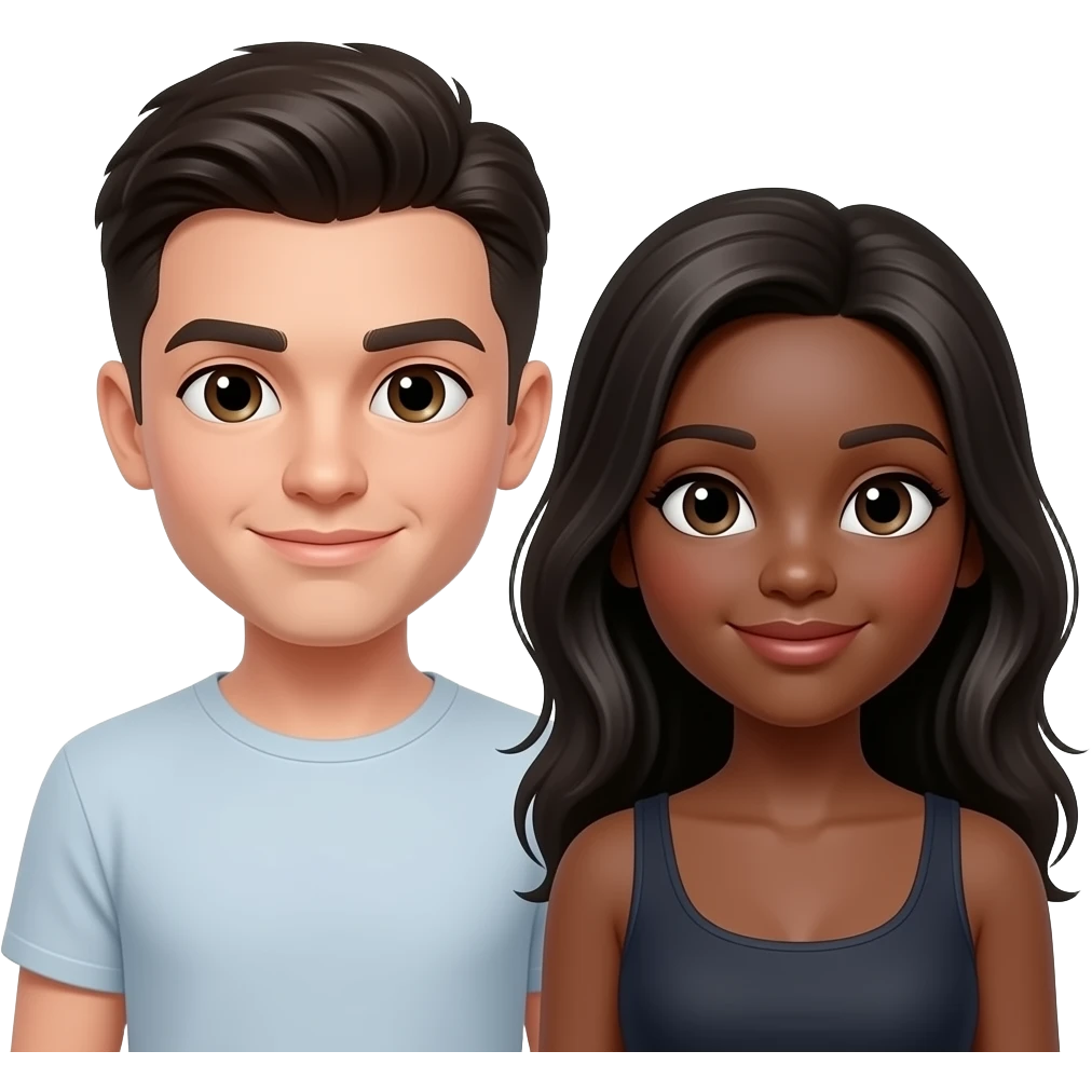 black bf black gf emoji