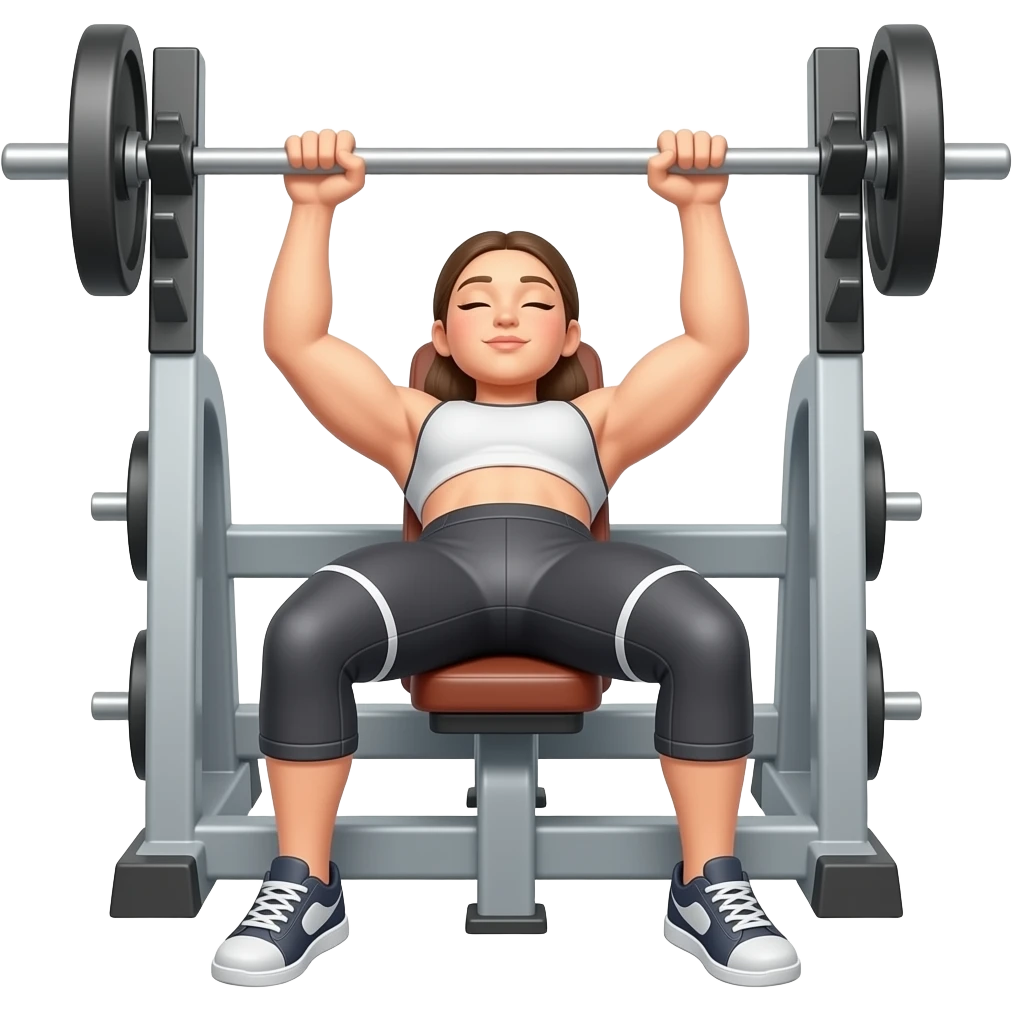 woman decline bench press emoji