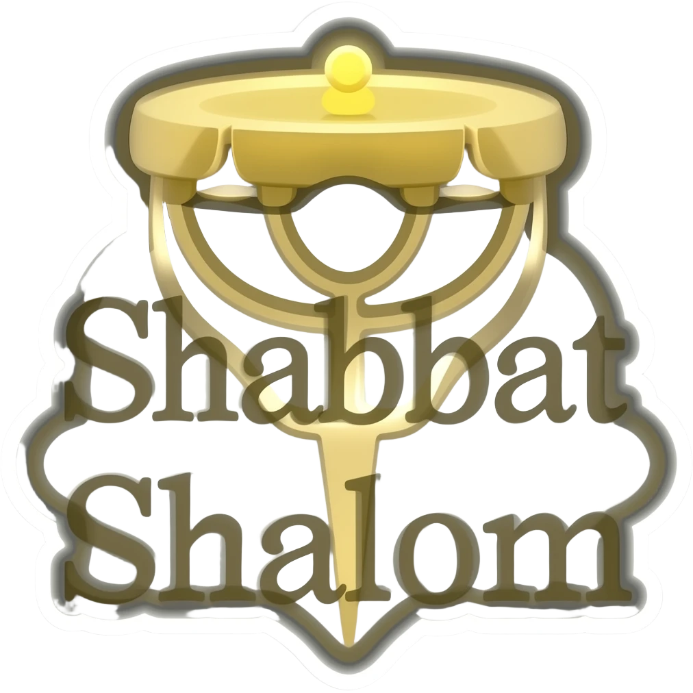 סטיקר שכתוב שבת שלום בעברית emoji