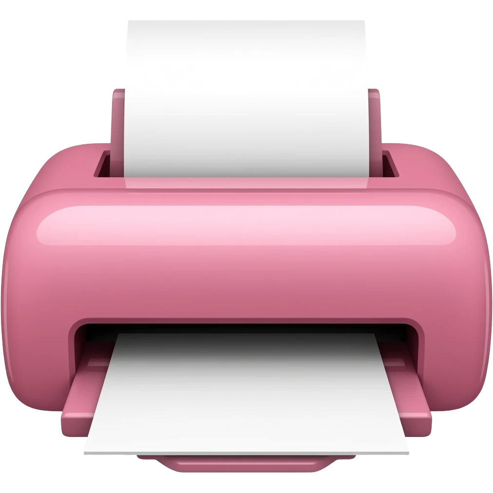 Printer pink emoji
