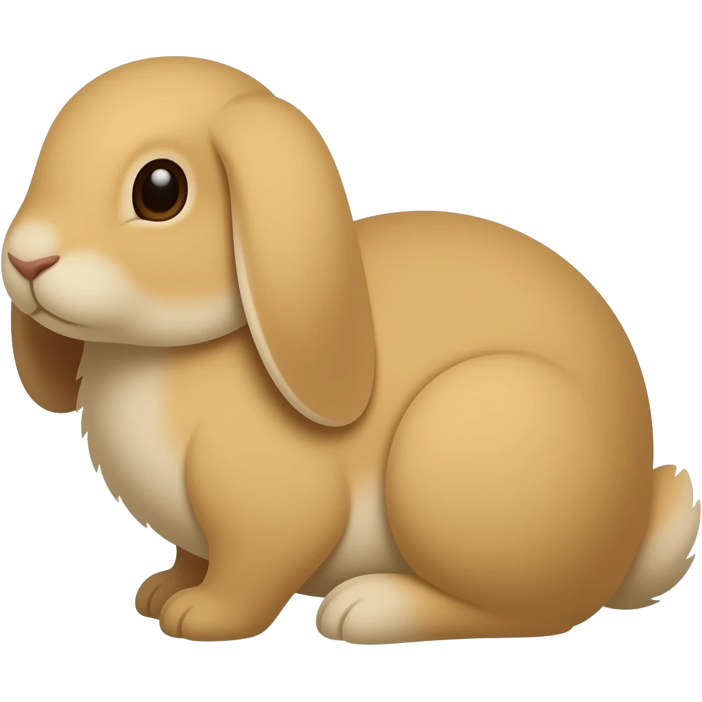 Light brown bunny with ears down emoji
