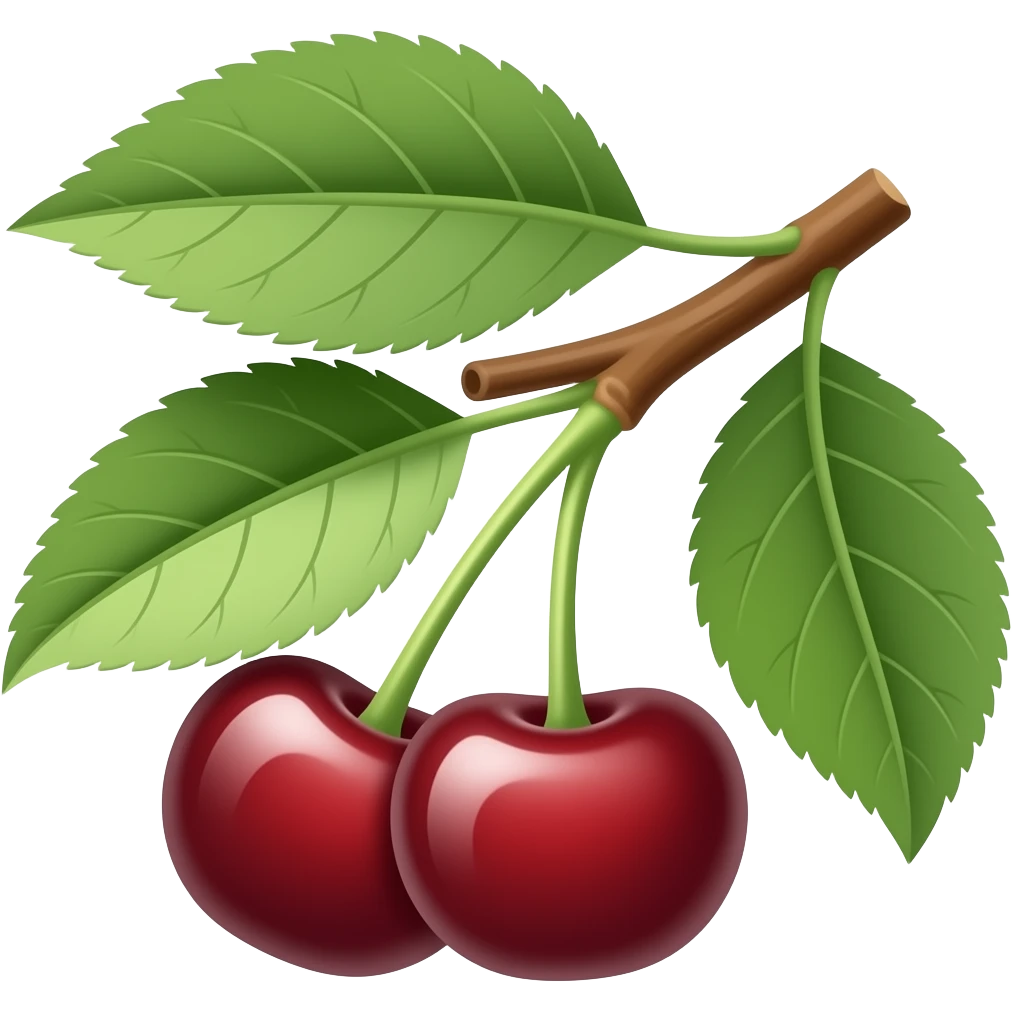 small early cherries on the tree emoji