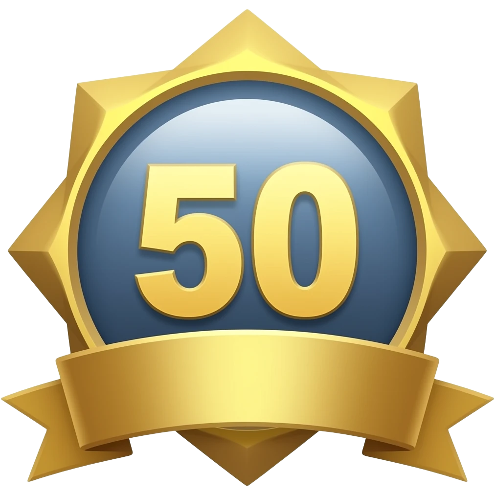 Level 50 badge emoji