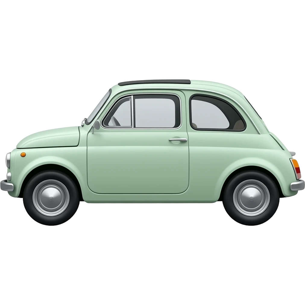 mint green fiat 500 vintage 1957 emoji