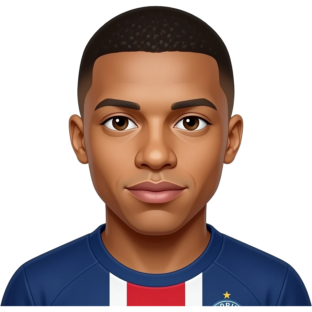 Kylian mbappé en emoji realiste emoji