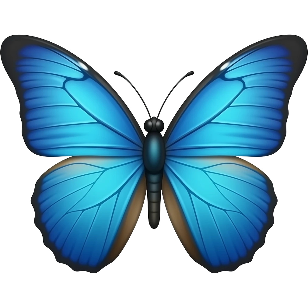 blue butterfly 2d emoji