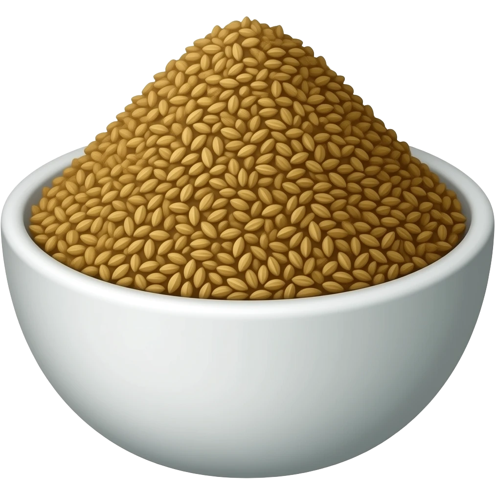 ايموجي بهارات كمون مطحون في صحن emoji